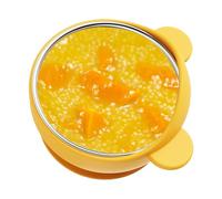 Hitburu Ciotole Con Ventosa Per Bambini, 15 Gradi Inclinazione Ciotole Con Ventosa Per, Contenitori per Viaggio Alimentazione Pranzo Spuntini