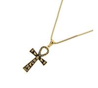 Hitburu Collana Ankh | Gioiello di Collana con Ciondolo Croce Ansata Antica,Ciondolo Religioso di Stile Antico,Per Uso Quotidiano Festival Vacanze Feste Raduni Business Pendolarismo Viaggi