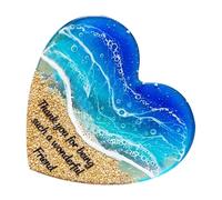 Hitburu Cuore Tasca Mare - Pietre A Cuore Con Tema Marino,Arredamento Casa per Collezione Donne Bambini Laureati Studenti Insegnanti Meditazione Ufficio Festa