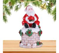 Hitburu Decorazioni Babbo Natale,Statuetta Da Collezione In Resina - Statuina Di Babbo Natale Sul - Per Casa Festa Natalizia Ufficio Scrivania Tavolo Libreria Soggiorno Camera Da Armadio