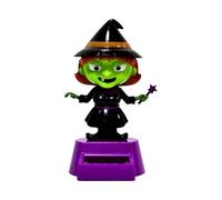 Hitburu Decorazioni per Halloween per il Cruscotto 'Automobile - Ornamenti Cruscotto Streghe | Bambola Oscillante A Energia Solare Per Interni Casa E Veicolo