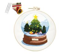 Hitburu Kit Per Ricamo Di Decorazioni Natalizie - Kit Per Cucito Festivo | Set Per Ricamo Natale - Adatto A Principianti E Adulti, Per Hobby E Creatività, Per Le Feste In Casa Con La Famiglia