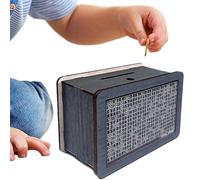 Hitburu Salvadanaio,Contenitore in Legno Vintage Riutilizzabile | Salvadanaio Per Il Risparmio Delle Monete - Per Scrivania Comodino Testata Del Libreria Ragazze Ragazzi Donne Uomini Adulti