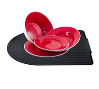 Hitburu Tappetino In Silicone Per Asciugatura Piano,Per Lavello E Piano Cucina - Base per Drenaggio a Veloce Asciugamento Resistente al Calore Accessori per Piatti e