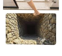 Hitburu Tappeto 3D Illusione Ottica Pavimento | Zerbino Antiscivolo Abisso Senza Fine | Tappeto Decorativo Per Ingresso Della Casa,Per Interni Esterni Camera Da Bagno E Ingresso