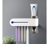 HITECHLIFE Porta Dentifricio Automatico e Portaspazzolini da Parete Sterilizzatore Spazzolino Porta UV e Disinfezione Porta Spazzolino