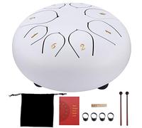 HITECHLIFE Strumento a Percussione per Tamburo con Lingua in Acciaio da 6 Pollici D Major 8 Suoni con 2 Bacchette 4 Borsa per il Trasporto con Copertura per Dita e Adesivo, per Yoga Zazen Meditation