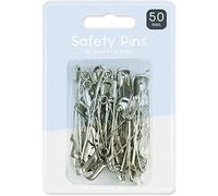 HITHIKA 50 spille da balia - misure assortite S/M/L per cucito, artigianato, vestiti per bambini, orlatura, trapuntatura, in acciaio nichelato resistente, per tessuti e tessuti