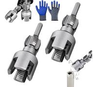 HItianya 4 in 1 Water Pipe Threader Kit, 2026 New PVC Pipe Internal & External Threader Tool for 1/2" & 3/4" Pipes, Heavy Duty Pipe Threading Bit For Electric Drill, Repair Tool for Irrigation (Mix)