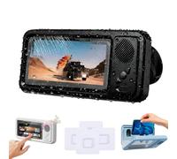 HItianya Aqua Shower - Supporto per telefono con altoparlante, impermeabile, rotazione a 360°, supporto universale per telefono da bagno IPX4, impermeabile, può essere installato su qualsiasi