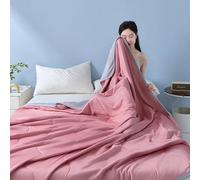 HItianya Cooling Blanket for Night Sweats, Q-Max 0.5 Double-Sided Cold Tech Summer Duvet for Hot Sleepers, Lightweight Breathable Bedding for Sofa Travel, Machine Washable (Dark Pink,M:150x200cm)