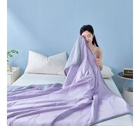 HItianya Cooling Blanket for Night Sweats, Q-Max 0.5 Double-Sided Cold Tech Summer Duvet for Hot Sleepers, Lightweight Breathable Bedding for Sofa Travel, Machine Washable (Purple,L:200x230cm)