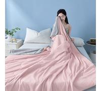 HItianya Cooling Blanket for Night Sweats, Q-Max 0.5 Double-Sided Cold Tech Summer Duvet for Hot Sleepers, Lightweight Breathable Bedding for Sofa Travel, Machine Washable (Pink,S:100x150cm)