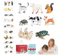 HItianya Kids' Insect & Animal Slot-Assembly Toys, 8Pcs Lifelike Insect/Animal Models, Bugs Building Toy Set, 3 Difficulty Levels, Fun & Educational Playtime Gift Idea (Intermediate)