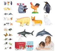 HItianya Kids' Insect & Animal Slot-Assembly Toys, 8Pcs Lifelike Insect/Animal Models, Bugs Building Toy Set, 3 Difficulty Levels, Fun & Educational Playtime Gift Idea (Beginner)