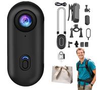 HItianya POV 4k Camera, Mini Thumb Action Camera, Wearable Small Body Cameras, Portable Hands-Free POV Camcorder Helmet Cameras for Vlogging, Cycling and Diving (Black,1080p)