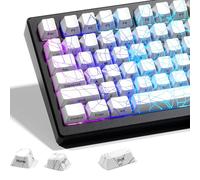 HITIME x XVX Shine Through Keycaps w/IMD Tech, Custom Spider Web Keycaps 60 75 100 per cento, Set di tappi per tasti bianchi retroilluminati, lato profilo OEM stampato per tastiere