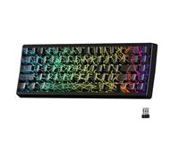 HITIME XVX M67 60% Tastiera Wireless, QMK/VIA Black Spider Web Gaming Keyboard, Tri-Mode Thocky Creamy Tastiera Meccanica, Hot Swap Guarnizione Mount RGB IMD Tech per Win/Mac