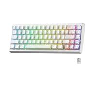 HITIME XVX M67 Tastiera wireless 60% per cento, tastiera da gioco QMK/VIA, tastiera meccanica tri-mode Thocky cremosa, montaggio con guarnizione sostituibile a caldo, tecnologia RGB IMD per Win/Mac
