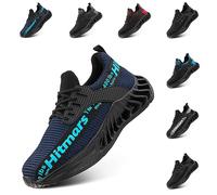Hitmars Scarpe Antinfortunistiche Uomo Donna da Lavoro Uomo Leggere Scarpa Antinfortunistica Punta in Acciaio Estive Antiscivolo s1p s1 s2 s3 SRC 2 Blu EU 38