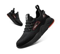 Hitmars Scarpe di Sicurezza Uomo Basket di Sicurezza Scarpe da Lavoro Donna Safety Shoes Lacci Basket Cucina Nero EU36-48, Nero Basket di Sicurezza B, 45 EU