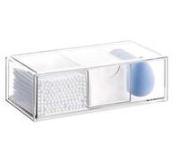 Hitopin 1 Pezzi Trasparente Organizer per Cassetti, Organizer per Trucco in Acrilico Espositore, Pratico porta Bustine da tè 3 Cssetti,Organizer per Cosmetici con Cassetti, per Vanity Countertop