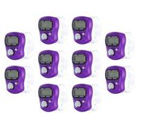 Hitopin 10 Pezzi Contatori Digitali, Mini Contatore delle Dita, Contatori di Dita Elettronici, Contatore Digitale Elettronico, per Piano di Inventario del Golf di Sport di Preghiera (Viola)