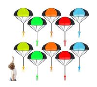 Hitopin 10 Pezzi Paracadute Giocattolo Bambino,Giocattoli per Paracadutisti per Bambini,Paracadute per Bambini Set,Paracadute Giocattolo,Mini Paracadute per Bambino Giocattoli Regalo di Compleanno