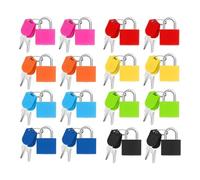 Hitopin 16 Pezzi Piccolo Lucchetto a Chiave, Mini Lucchetti in Colorato, Lucchetti per Valigie con Chiavi, Mini Lucchetto Valigia, per Bagagli Valigia Vetrina Zaino Armadietto(8 Colori)