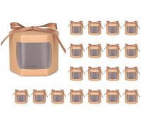 Hitopin 20 Pezzi Scatole per Cupcake Muffin con Finestra, Scatole Regalo Cupcake con Finestra, Scatole Singole per Cupcake Scatole, Scatola Cupcake con Finestra, per Dessert Muffin Pasticcini