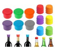 Hitopin 24 Pezzi Tappi per Bottiglia in Silicone, Set di Tappi in Silicone per Bottiglie, Tappi di Silicone per Bottiglie di Vetro, Tappi per Bottiglie Colorate, per Birra,Succo e Bottiglie di Vetro