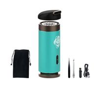 Hitopin Bruciatore di incenso elettrico diffusore di aromi auto elettrico bruciatore di incenso arabo Bakhoor portatile elettrico USB diffusore di aromi ricaricabile per auto e casa (blu)