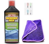 HITOPSELLER KIT MAFRA MA FRA PANNO SUPER DRYER + MICROFIBER WASH 1000ML PER PULIZIA PANNI MICROFIBRA + 4 GANCI APPENDI PANNI