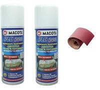 HITOPSELLER Macota PLC200 200ml rinnova rigenera fanali Spray ravvivante fari Auto Moto RAVVIVANTE Trasparente Protettivo + Carta Abrasiva Extra fine P400 in Omaggio cm 150x11,5