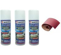 HITOPSELLER Macota PLC200 200ml rinnova rigenera fanali Spray ravvivante fari Auto Moto RAVVIVANTE Trasparente Protettivo (3) + Carta abrasiva Extra fine P400 150x11,5 cm in Omaggio