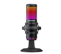 HITOZON Microfono USB da gioco, microfono a condensatore USB con RGB, muto, guadagno, monitoraggio, plug & play, microfono USB per giochi, podcast, video, streaming, registrazione supporto PS4/5/PC