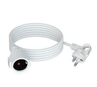 HITRENDS Cavo di prolunga con contatto di protezione per esterni con spina ad anello di trazione e spina di sicurezza, 3M cavo AC Schuko in plastica, per prese IP44, per casa, ufficio, esterni, 3 x