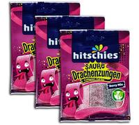 Hitschies, confezione da 3 pezzi di gomma per frutta con drago acido, mix vegano, 3 x 125 g