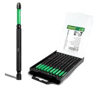 HitScrews 10 Pezzi Inserti PH3 Antiscivolo 100mm Magnetici per Avvitatore | Punta Phillips incisa al laser, Acciaio S2 , Precisione CNC, Attacco Esagonale 1/4" per Costruzioni,Manutenzione industriale