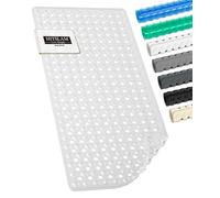 HITSLAM Tappetino Vasca Antiscivolo da Bagno, 89 x 40cm Lungo Tappetino Doccia Antiscivolo Senza BPA, Resistente alla Muffa e Lavabile in Lavatrice Tappetino Bagno, Morbido al Piede, Trasparente