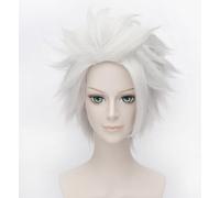 Hitsugaya Toushirou Parrucca Cosplay argento bianco soffice a strati Anime Parrucca Halloween Party Parrucca