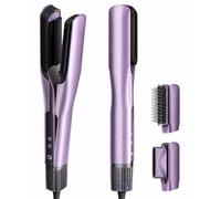 HITTIONA Piastra per capelli 3 in 1, da bagnato a secco, con ugello per asciugacapelli e spazzola per volume, asciugatura e styling volume, modalità booster fino a 180 °C, per capelli spessi