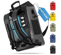 HITWAY-Borsa da bicicletta 3 in 1- Adatta come Borsa a tracolla-Borsa a tracolla-Fermo del sedile posteriore-100%Impermeabile-Segnaletica riflettente 3M, Nero, L