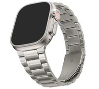 HITZEE Cinturino Compatibile con Cinturino Apple Watch 49/46/45/44/42mm, Cinturini in Acciaio Inossidabile per Donna Uomo Compatibile con iWatch Ultra 3-1 SE3 Serie 11 10 9 8 7 6 5 4, Titanio