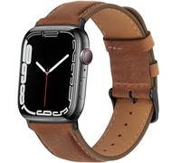HITZEE Compatibile con Cinturino Apple Watch 49mm 46mm 45mm 44mm 42mm, Cinturini in Vera Pelle Compatibile con Apple Watch Ultra 2 Ultra SE2 SE Serie 10 9 8 7 6 5 4 3 2 1, Marrone