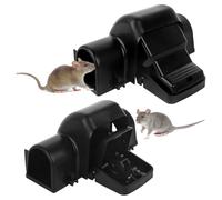 HIULLEN 2 trappole per topi che uccidono istantaneamente, trappole per topi, trappole umane per topi e topi, cattura topi riutilizzabili per interni ed esterni, trappole per topi altamente sensibili e