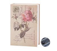 HIULLEN Cassaforte Libro con Serratura a Combinazione, Cassaforte per Libri Segreti, Cassetta Portavalori a Forma di Libri Portatile per Conservare Contanti Gioielleria (Rosé)