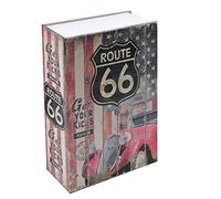 HIULLEN Cassaforte Libro con Serratura a Combinazione, Cassaforte per Libri Segreti, Cassetta Portavalori a Forma di Libri Portatile per Conservare Contanti Gioielleria (Strada Statale 66)