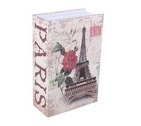 HIULLEN Cassaforte Libro con Serratura a Combinazione, Cassaforte per Libri Segreti, Cassetta Portavalori a Forma di Libri Portatile per Conservare Contanti Gioielleria (Torre Eiffel)