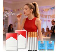 HIULLEN Giocattolo per Bolle di Sapone, 4 Pezzi Mini Giocattolo Soffia Bolle, Mini Sigarette per Bolle di Sapone con Liquido, Regalo Divertente Per Uomini E Donne, Ideale Per Feste, Compleanni